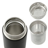 Welly® Traveler Copper Vacuum Tumbler 12oz — Black (BK) — blank left angle — 5
