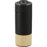 Welly® Traveler Copper Vacuum Tumbler 12oz — Black (BK) — blank back view — 4