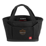 Wolverine 13" 17-Pocket Tool Tote — Black (BK) — decorated front view — 10