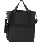 Tranzip Recycled Computer Tote — Black (BK) — blank back view — 7