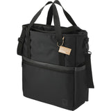 Tranzip Recycled Computer Tote — Black (BK) — blank left angle — 6