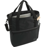 Tranzip Recycled Computer Tote — Black (BK) — blank right angle — 5