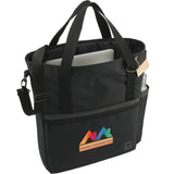 Tranzip Recycled Computer Tote — Black (BK) — decorated right angle — 2