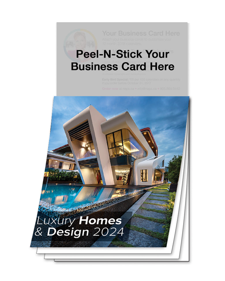 Promotional Business Calendar w Peel Stick Business Card Magnet