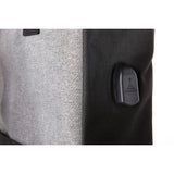 Cameron Convention Tote w/ USB Port — Graphite (GA) — blank front view — 5