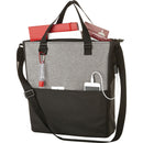 Cameron Convention Tote w/ USB Port — Graphite (GA) — blank front view