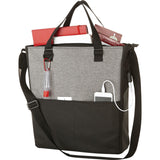 Cameron Convention Tote w/ USB Port — Graphite (GA) — blank front view — 4