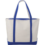 Baltic 24oz Cotton Canvas Tall Zippered Tote — Royal (RYL) — blank front view — 9