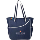 Retro Sport Multipurpose Tote — Navy (NY) — decorated front view