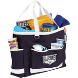 Game Day Carry-All Tote — Navy (NY) — decorated front view — 3