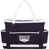 Game Day Carry-All Tote — Navy (NY) — decorated front view — 2