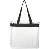 Game Day Clear Stadium Tote — Black (BK) — blank front view — 6