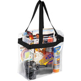 Game Day Clear Stadium Tote — Black (BK) — decorated product view — 4