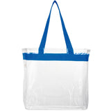 Game Day Clear Stadium Tote — Royal (RYL) — blank front view — 12