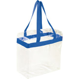Game Day Clear Stadium Tote — Royal (RYL) — blank front view — 11