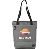 Hayden Zippered Convention Tote — Graphite (GA) — decorated front view — 2