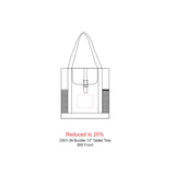 Buckle 11" Tablet Tote — Gray — blank product view — 6