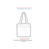 Game Day Clear Zippered Safety Tote — Black — blank product view — 2