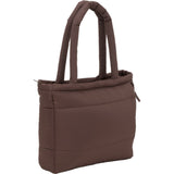 Puffer Recycled 15" Laptop Tote — Chocolate (CHOC) — blank right angle — 15