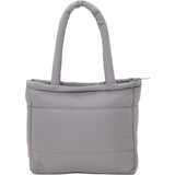 Puffer Recycled 15" Laptop Tote — Gray (GY) — blank back view — 4