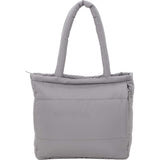 Puffer Recycled 15" Laptop Tote — Gray (GY) — blank front view — 3