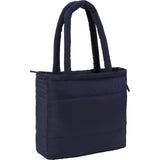 Puffer Recycled 15" Laptop Tote — Navy (NY) — blank right angle — 10