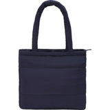 Puffer Recycled 15" Laptop Tote — Navy (NY) — blank back view — 9