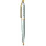 Sheaffer® VFM Polished Chrome with Gold Ballpoint — Silver (SL) — decorated front view — 2