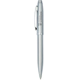 Sheaffer® 100 Brushed Chrome Ballpoint — Silver (SL) — decorated front view — 2
