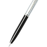 Sheaffer® 100 Glossy Black and Chrome Ballpoint Pen — Black (BK) — blank detail view — 7
