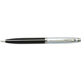 Sheaffer® 100 Glossy Black and Chrome Ballpoint Pen — Black (BK) — blank front view — 5