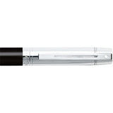 Sheaffer® 300 Glossy Black and Chrome Ballpoint Pen — Black (BK) — blank detail view — 5