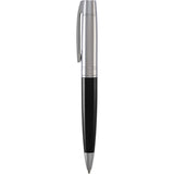 Sheaffer® 300 Glossy Black and Chrome Ballpoint Pen — Black (BK) — blank front view — 3