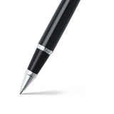 Sheaffer® 300 Glossy Black and Chrome Rollerball Pen — Black (BK) — blank detail view — 6