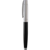 Sheaffer® 300 Glossy Black and Chrome Rollerball Pen — Black (BK) — blank front view — 3