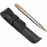 Sheaffer® 300 Ballpoint Pen & Leather Pouch Gift Set — Silver (SL) — blank product view — 8
