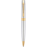 Sheaffer® 300 Ballpoint Pen & Leather Pouch Gift Set — Silver (SL) — blank product view — 5