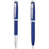 Sheaffer® 100 Glossy Ballpoint & Rollerball Pen Gift Set — Blue (BL) — blank product view — 23