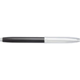 Sheaffer® 100 Glossy Black & Chrome Roller Ball Pen — Black (BK) — blank product view — 2