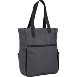 Luna RPET Convertible Backpack Tote — Charcoal (CA) — blank right angle — 9