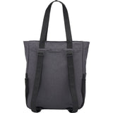 Luna RPET Convertible Backpack Tote — Charcoal (CA) — blank back view — 8