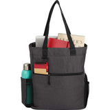 Luna RPET Convertible Backpack Tote — Charcoal (CA) — blank product view — 6