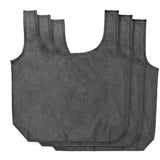 Ash Recycled PET 3-Pack Shopper Totes — Graphite (GA) — blank front view — 5