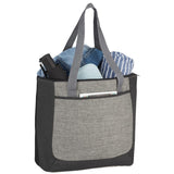 Reclaim Two-Tone Recycled Zippered Tote — Graphite (GA) — blank product view — 7
