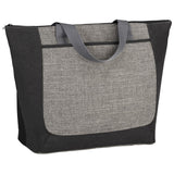 Reclaim Two-Tone Recycled Zippered Tote — Graphite (GA) — blank product view — 6
