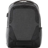 Overland TSA Friendly 17" Laptop Backpack with USB Port — Charcoal (CA) — blank front view — 13