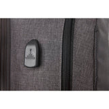 Overland TSA Friendly 17" Laptop Backpack with USB Port — Charcoal (CA) — blank front view — 12