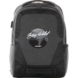Overland TSA Friendly 17" Laptop Backpack with USB Port — Charcoal (CA) — decorated front view — 10