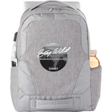 Overland TSA Friendly 17" Laptop Backpack with USB Port — Gray (GY) — decorated front view — 4