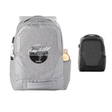 Overland TSA Friendly 17" Laptop Backpack with USB Port — Gray (GY) — decorated front view — 2